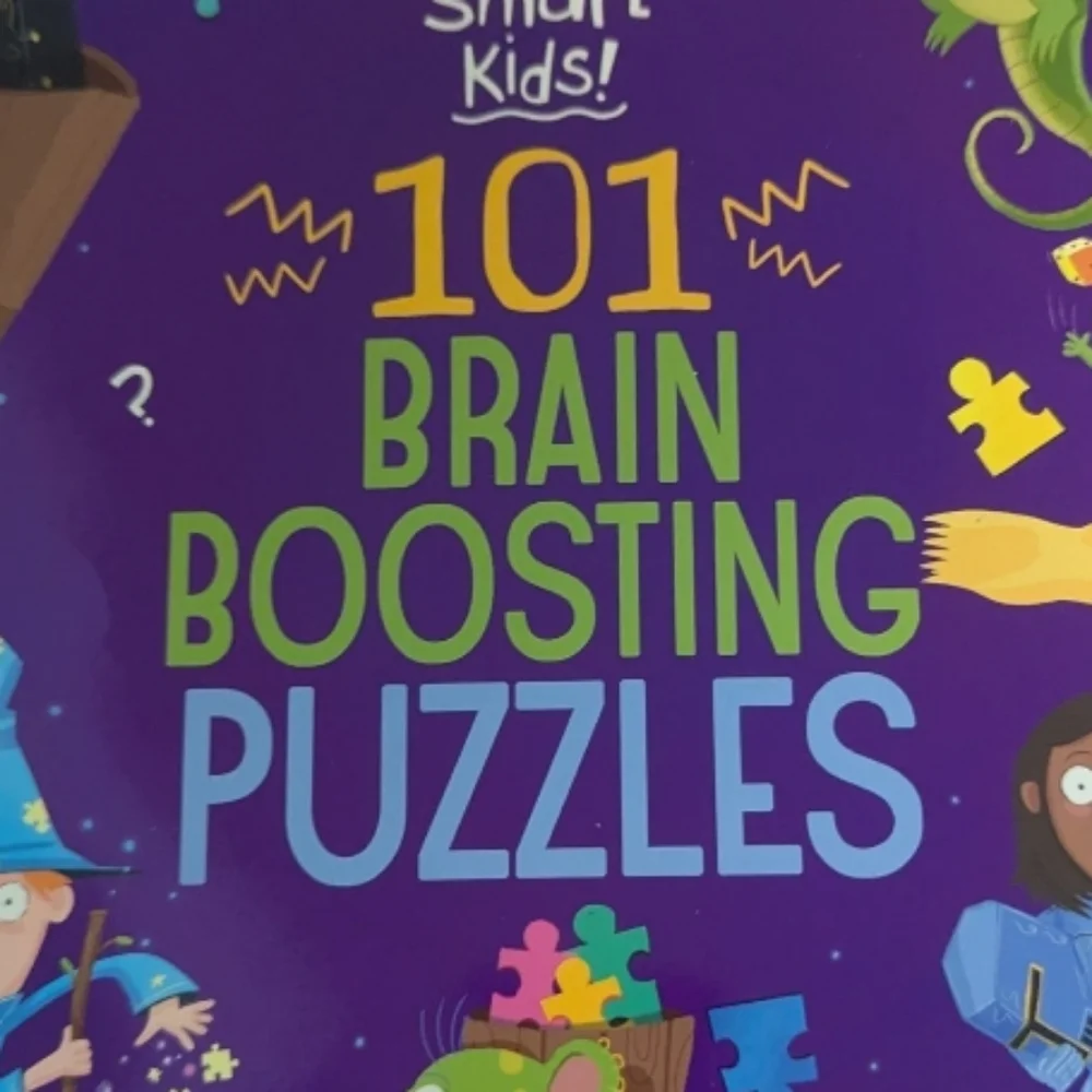 Smart Kids 101 Brain Boosting Puzzles Book Kids Educational Activitie Purple NEW